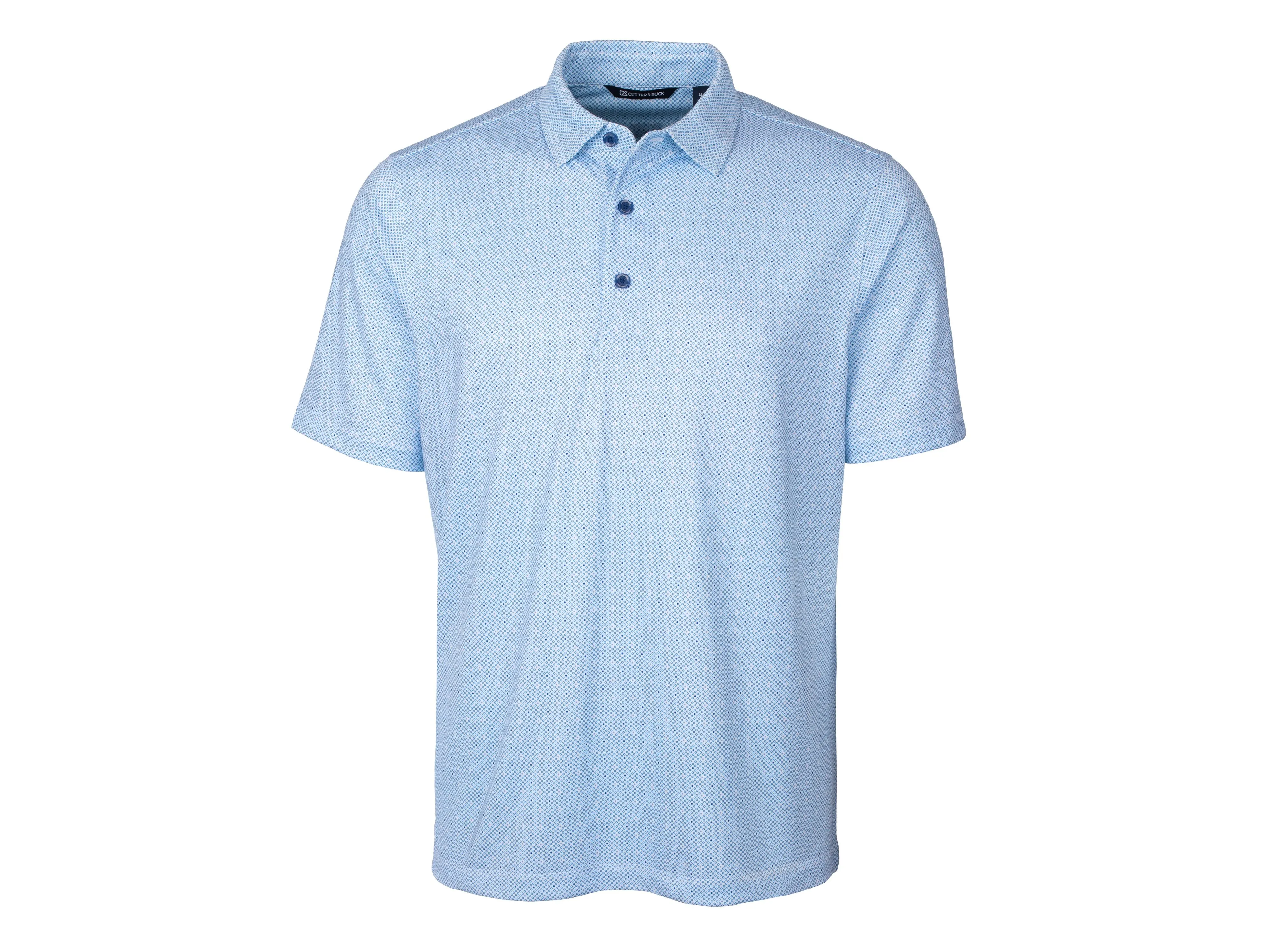 Cutter & Buck Pike Double Dot Print Stretch Mens Big and Tall Polo