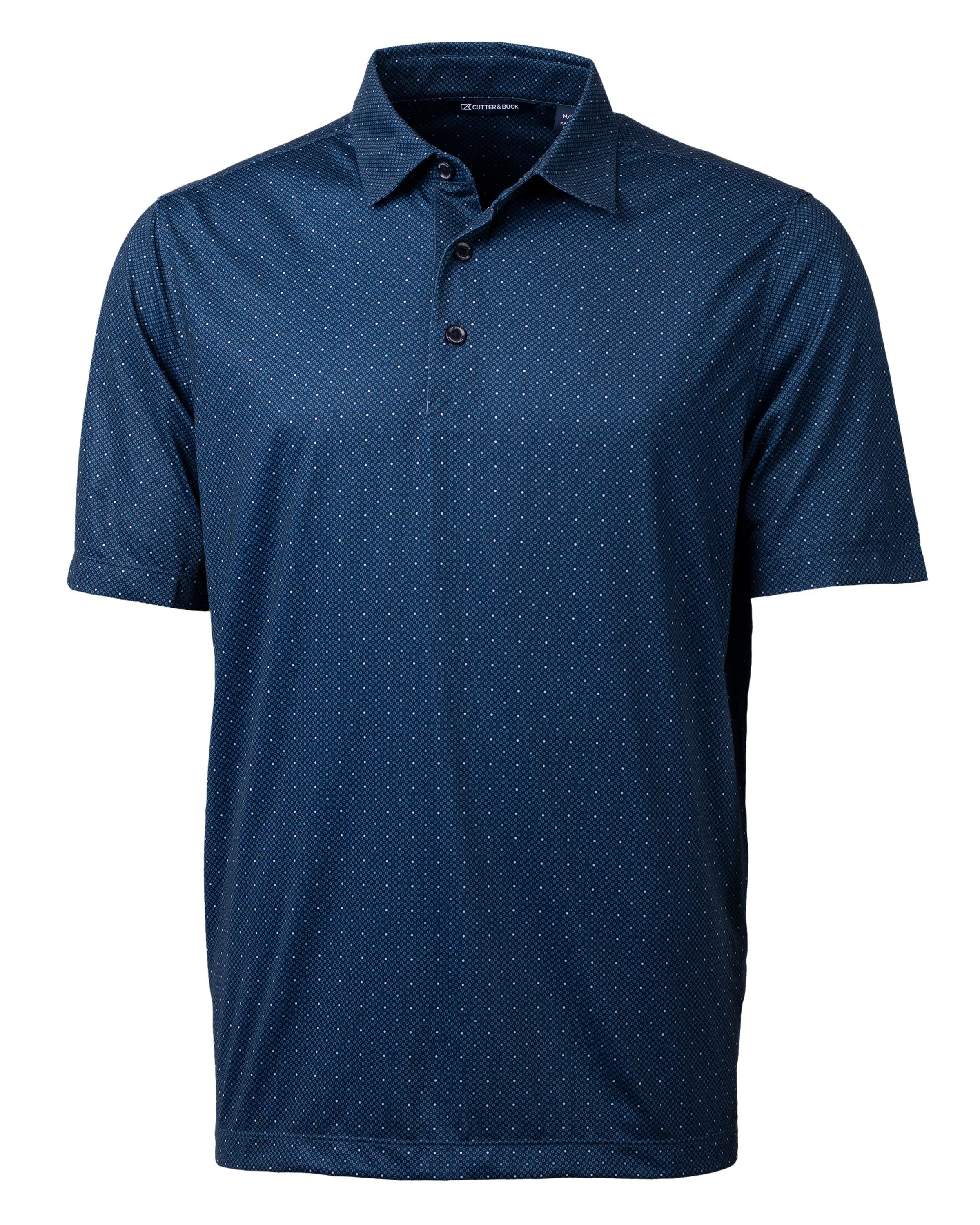 Cutter & Buck Pike Double Dot Print Stretch Mens Big and Tall Polo