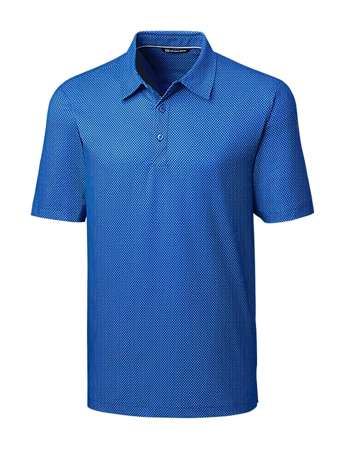 Cutter & Buck - Pike Mini Pennant Print Stretch Mens Polo