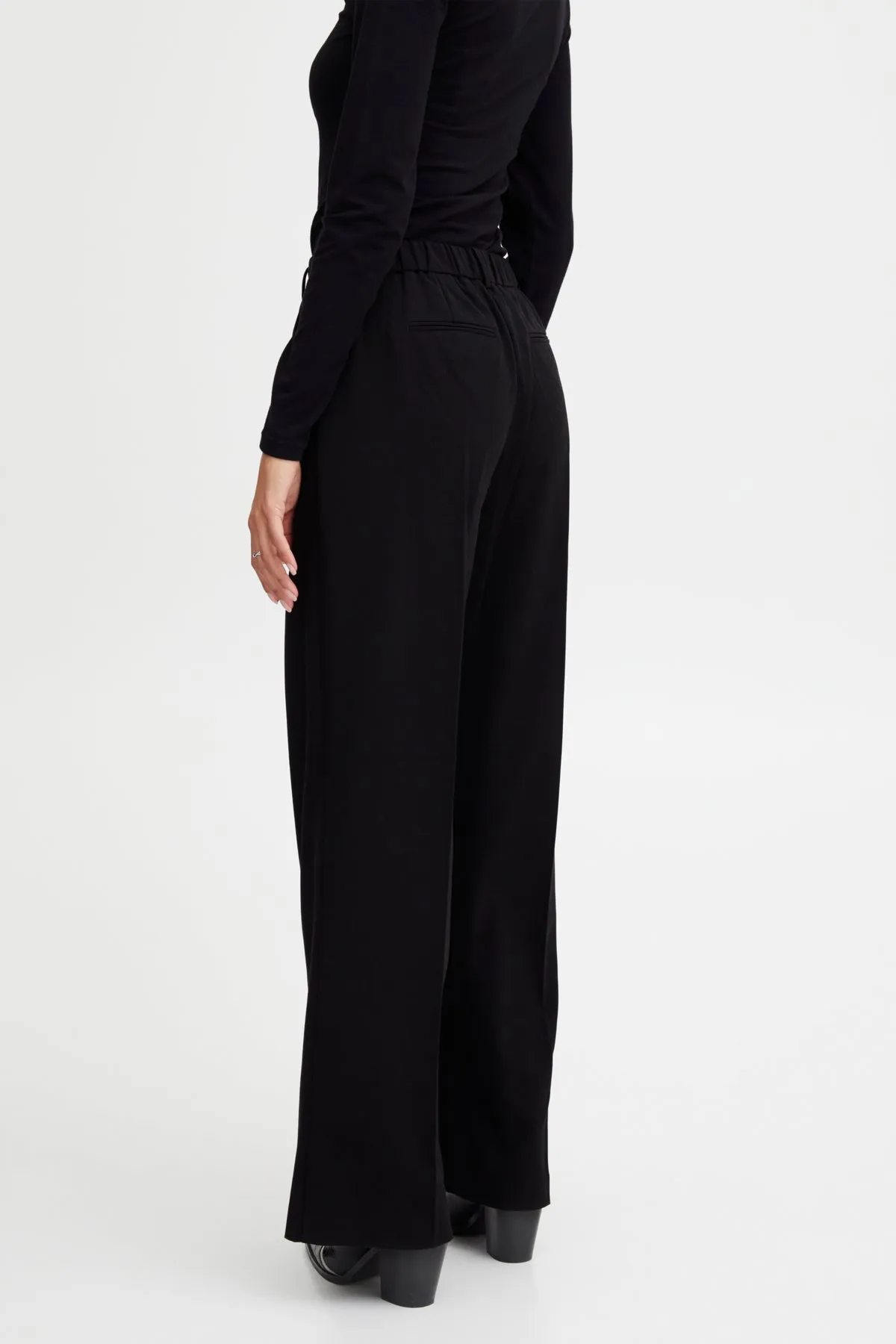 Danta Wide Leg Trousers - Black