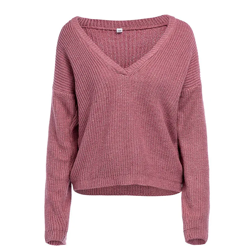 Deep V Neck Sweater