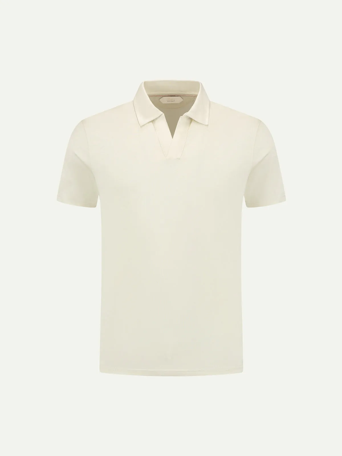 Ecru Buttonless Polo Shirt