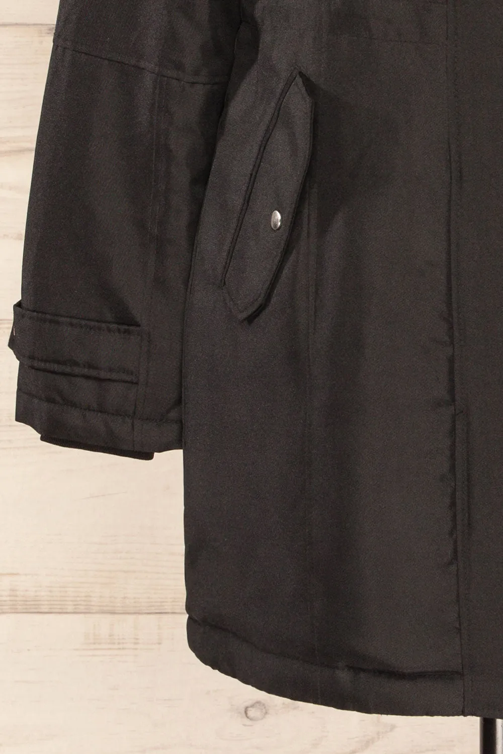 Eidfjord Black | Hooded Parka Coat