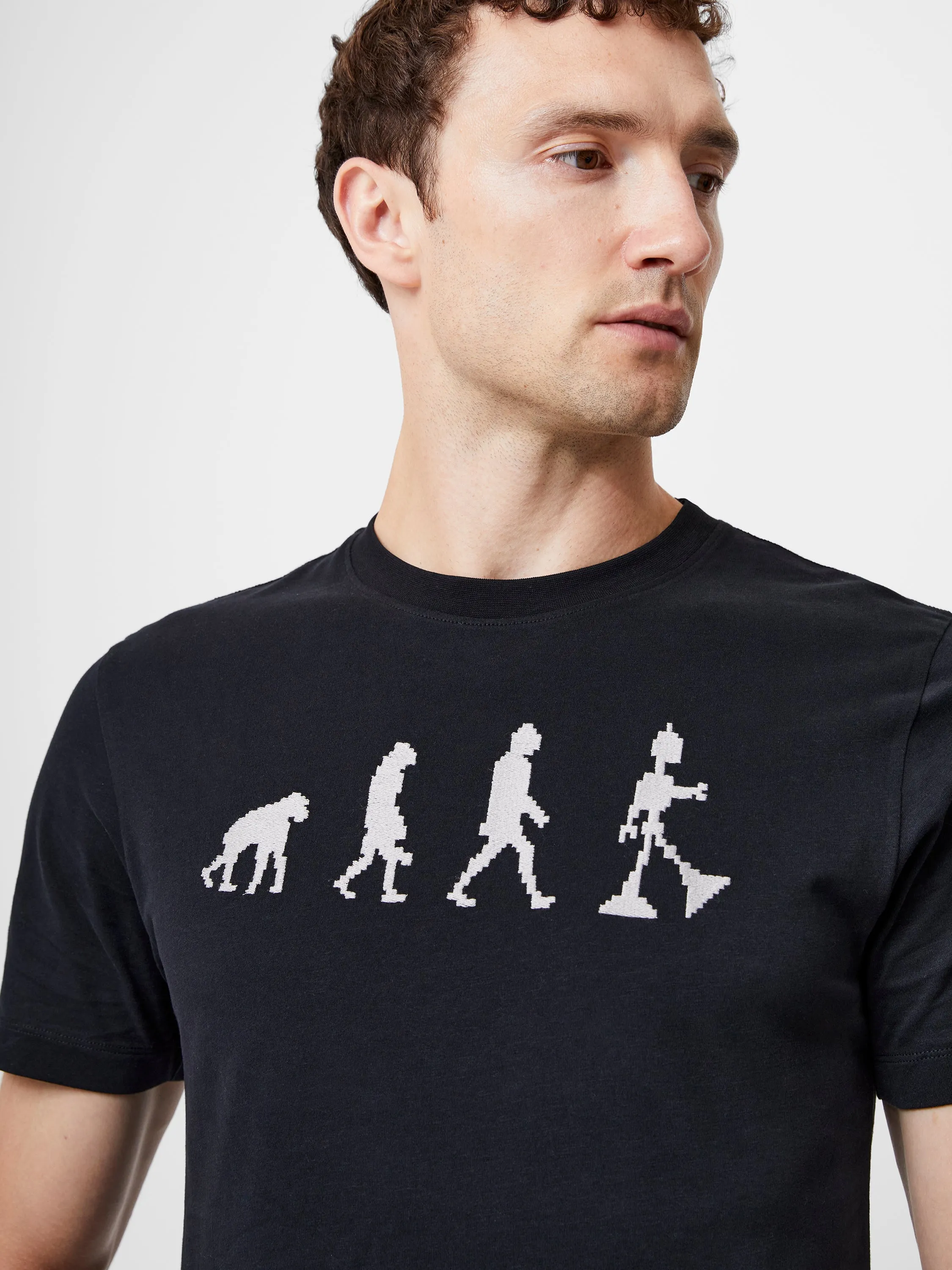 Embroidered Evolution Graphic T-Shirt