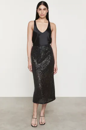 Enza Costa | Sequin Skirt - Black