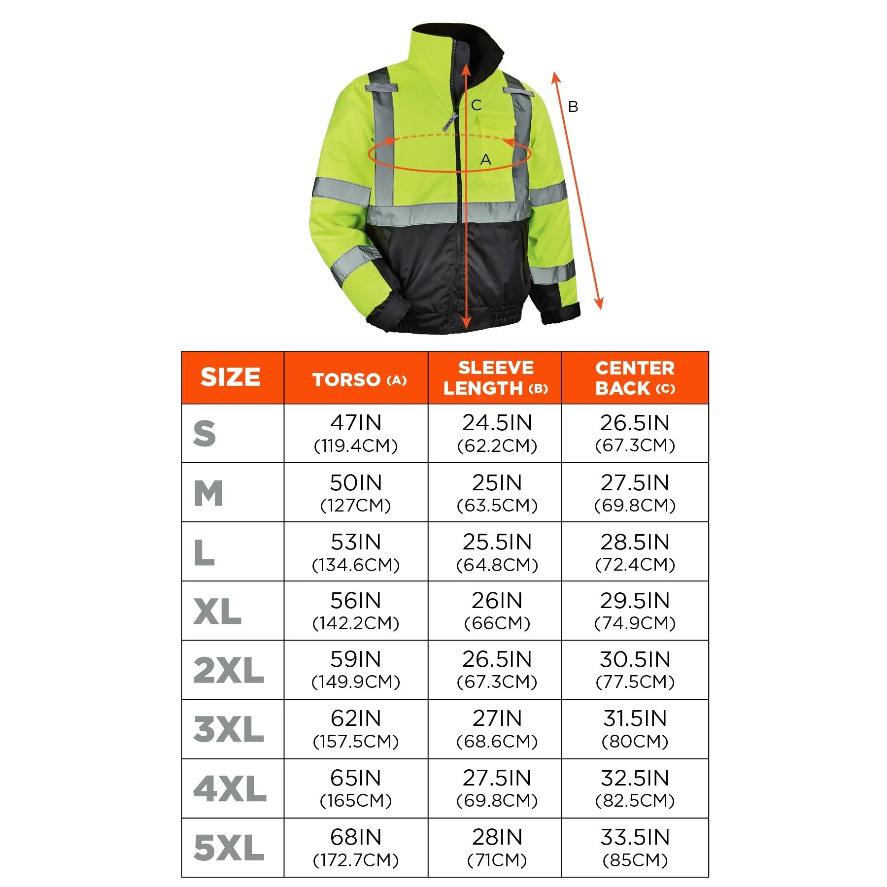 Ergodyne GloWear 8377 Type R Class 3 Hi-Vis Winter Bomber Jacket - Lime