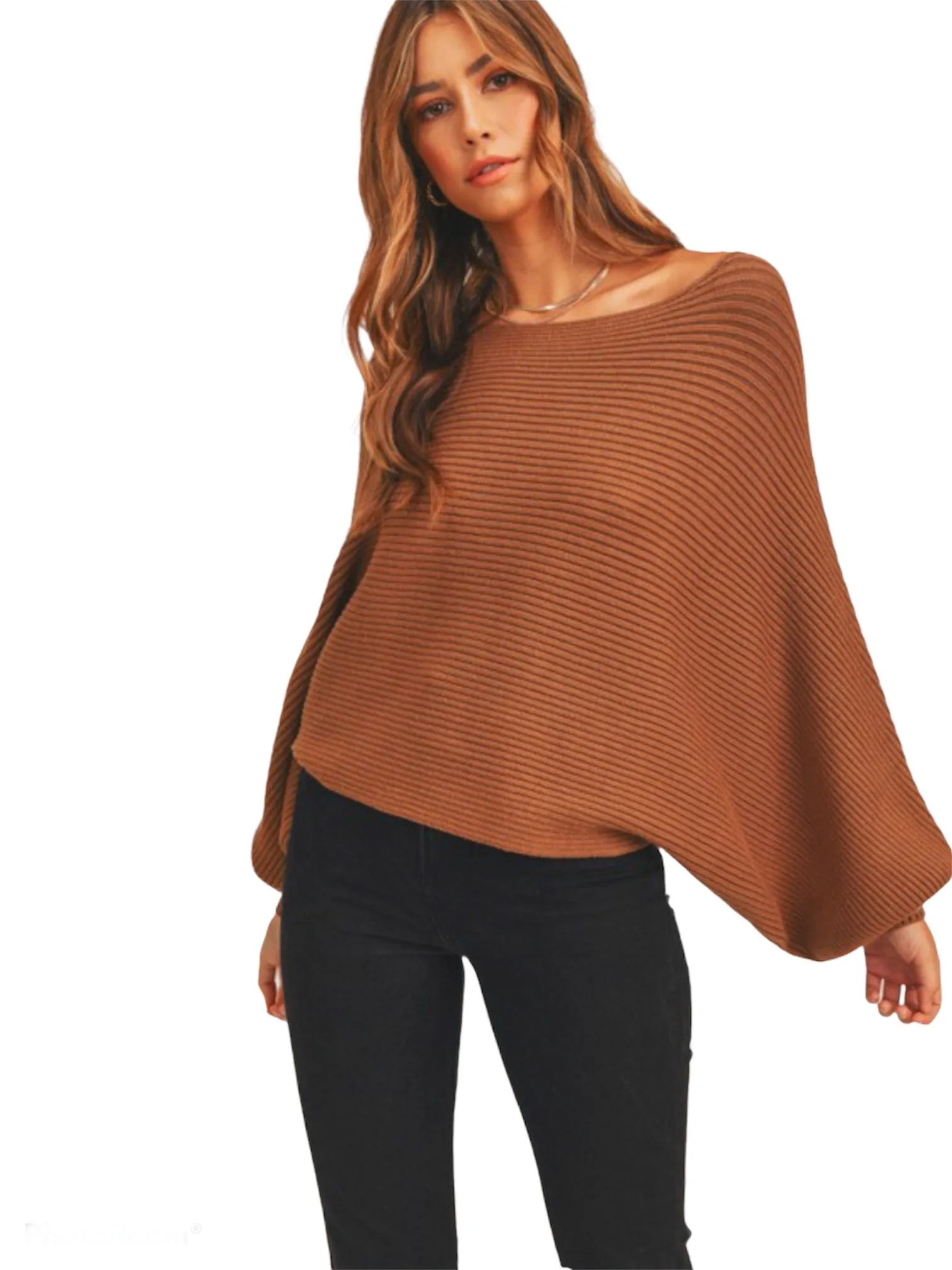 Fall In Love Ribbed Balloon Sleeve Sweater