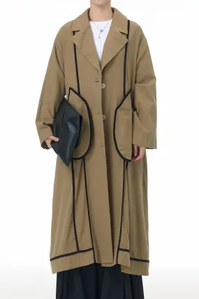 Flap And Flow Beige Trench Coat