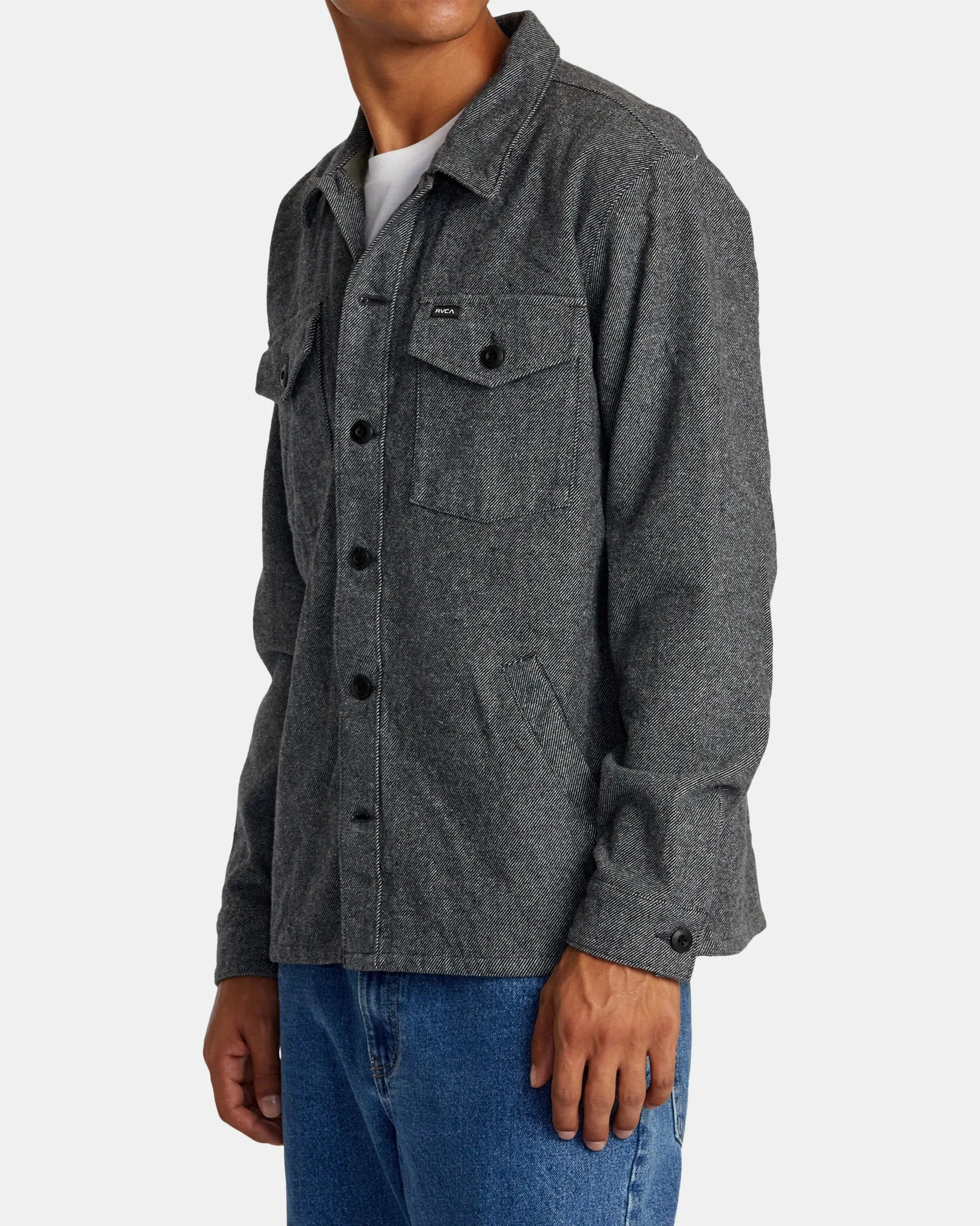 Flight Risk Shirt Jacket - Smoke Heather