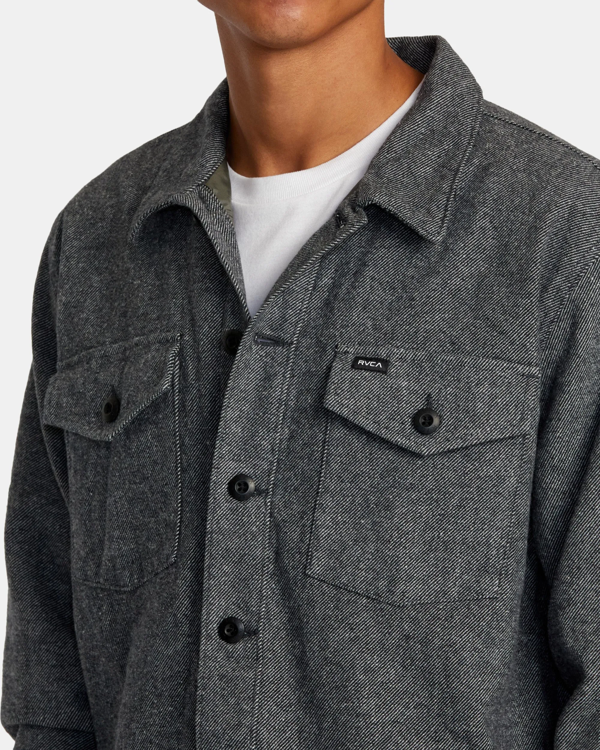 Flight Risk Shirt Jacket - Smoke Heather