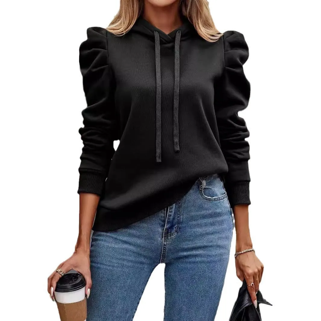 Flytonn-women fall outfits high street ins style  fall outfits women 2024 Spring, Autumn and Winter New Lapel Hooded Solid Color Long-Sleeved Casual Women's Top Sweater