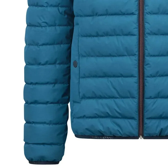 FYNCH HATTON Dark Teal Padded Quilted Jacket 14142600 624