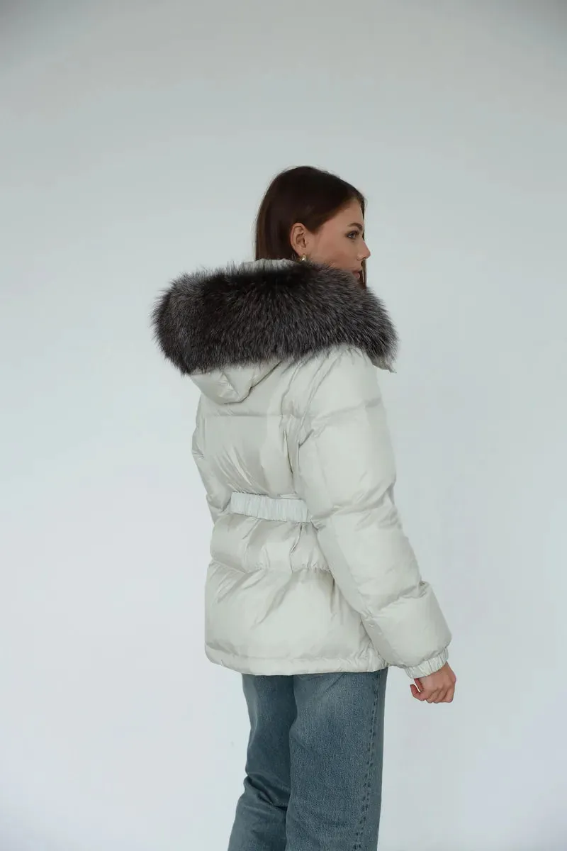 Genuine Silver Fox Down Fill Jacket