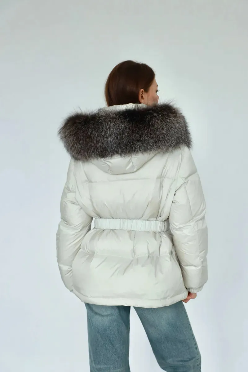 Genuine Silver Fox Down Fill Jacket