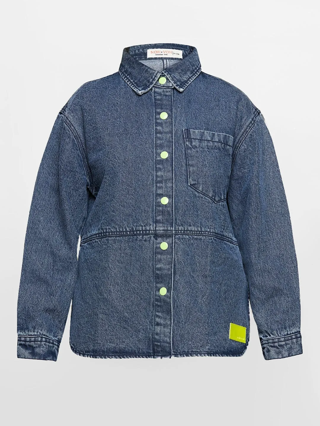 Girls Blue Denim Shacket