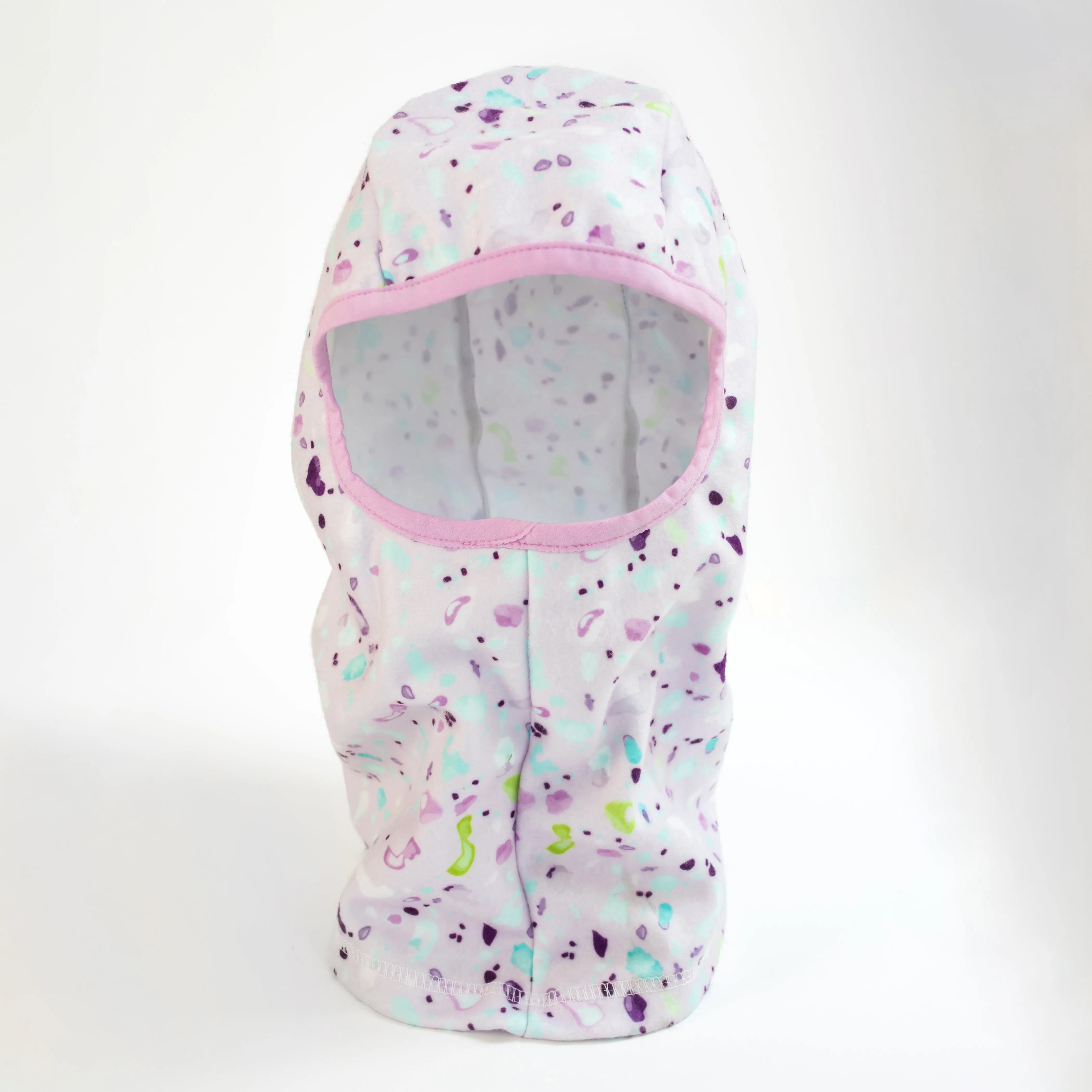 Girl's Lilac Terrazzo Fleece Balaclava