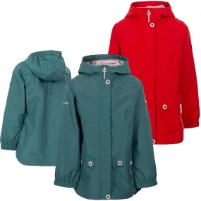 Girls Trespass Flourish Hooded Jacket - Waterproof, Breathable & Windproof Outdoor Coat