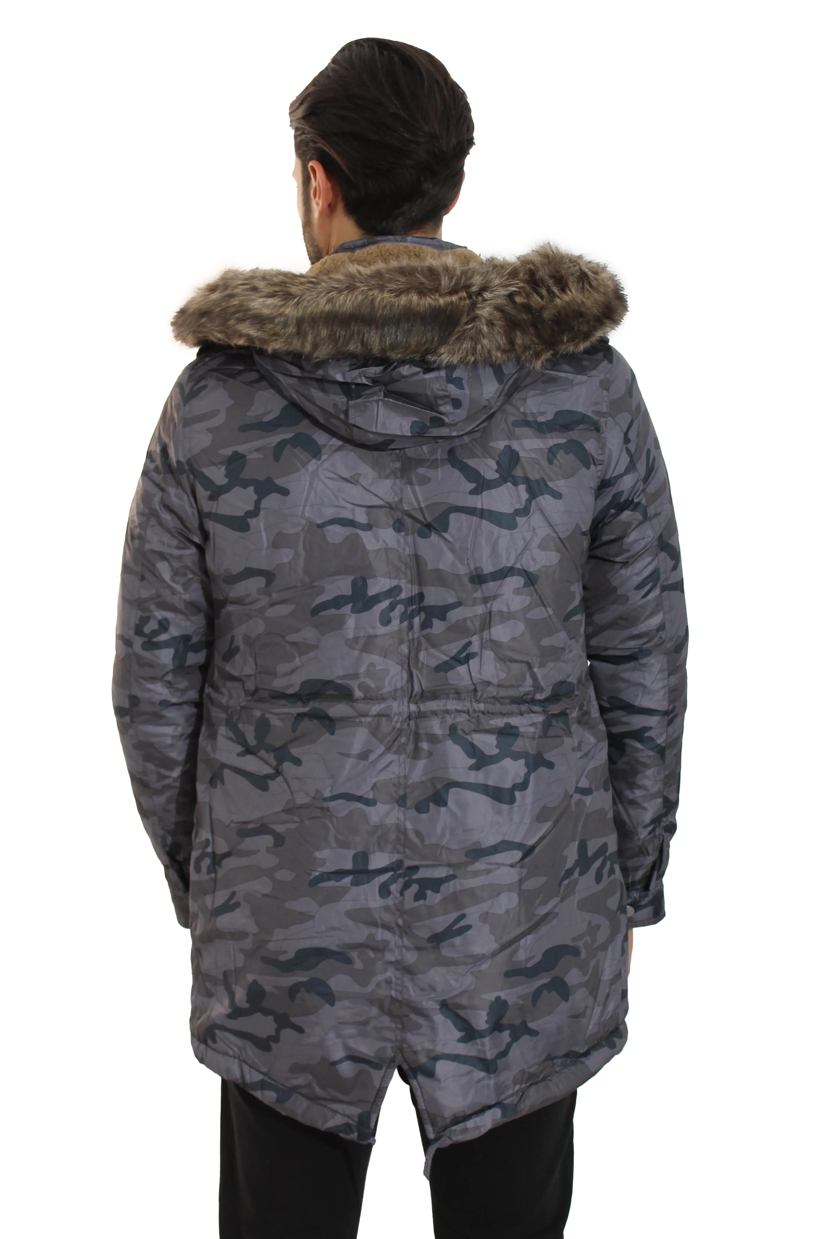 Giubbotto Uomo Parka Con Cappuccio Imbottitura Interna Art. Gb55