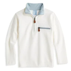 Half-zip Pullover | Ivory Pique