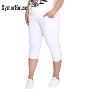 hot New Women Casual Pants capris Plus bigSize 6XL Female Skinny Stretch Spring summer Slim pencil Pants/ Trousers /capris women