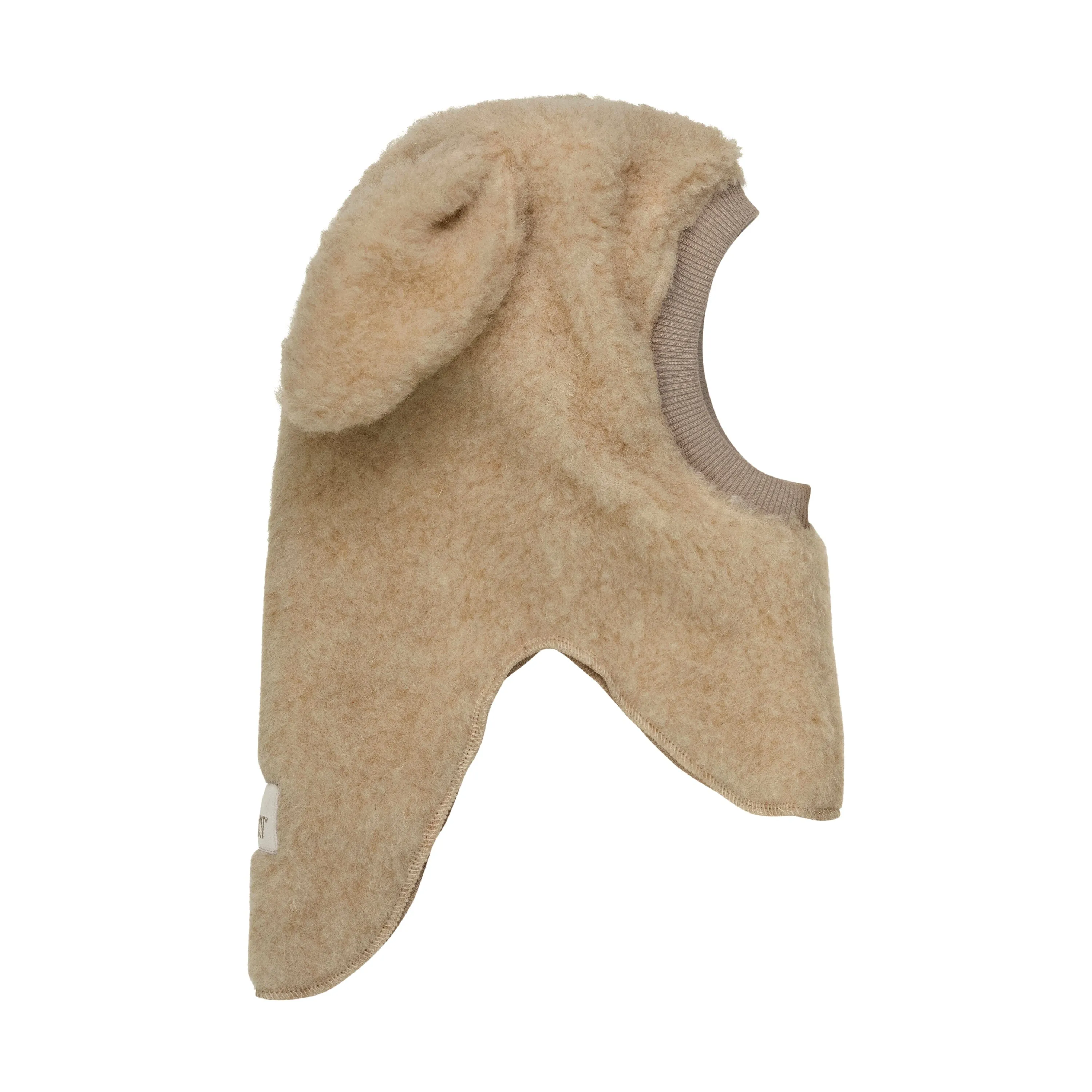 Huttelihut - Balaclava Ears Wool Teddy 460200 - 2900 Cement