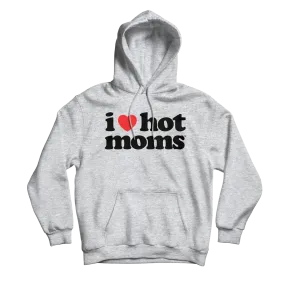 I Heart Hot Moms Grey Hoodie