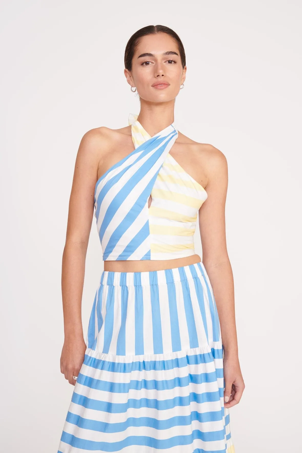 IDALINO SKIRT | BUTTERCUP SEASHORE STRIPE