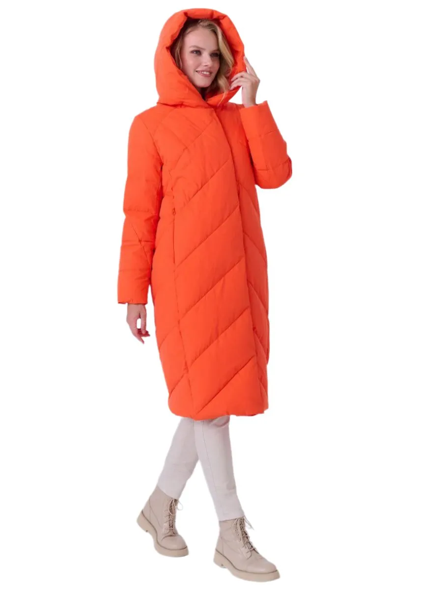 Insulated Longline Coat with Hood