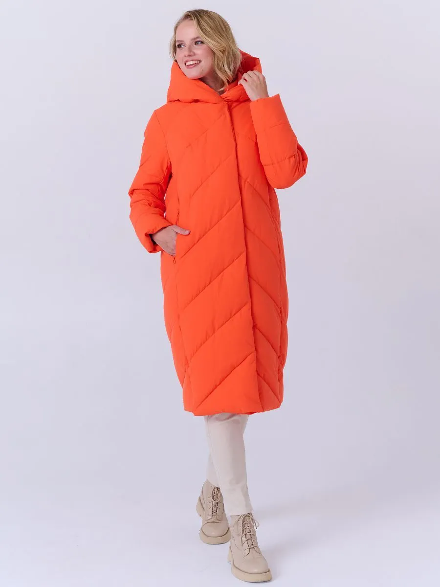 Insulated Longline Coat with Hood