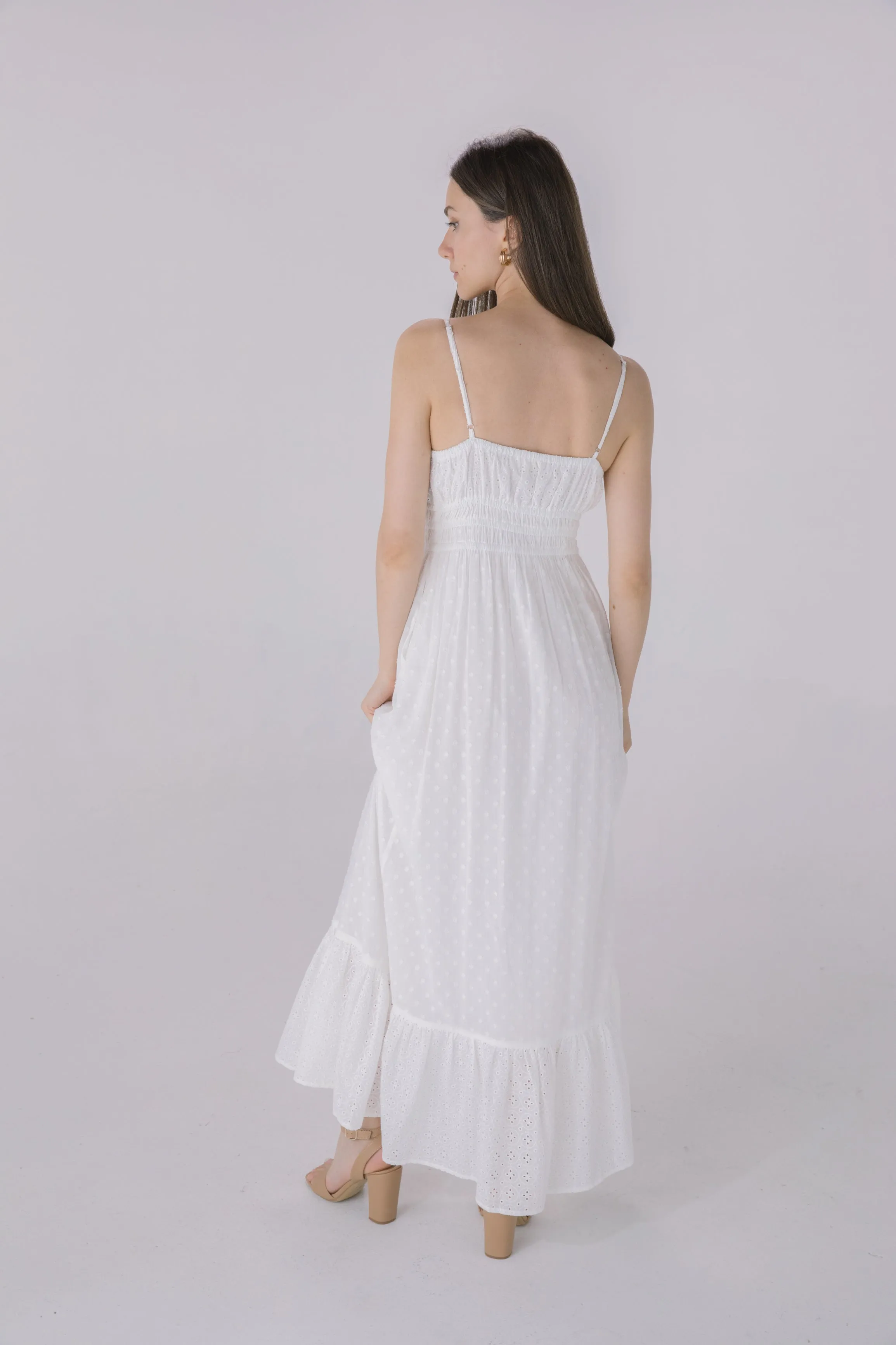 Ivory Eyelet Casual Dress