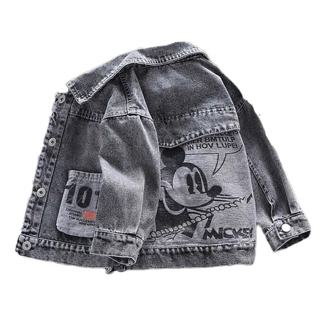 Jacket Baby Denim Mickey - Trendy Toddler Mickey Mouse Jacket