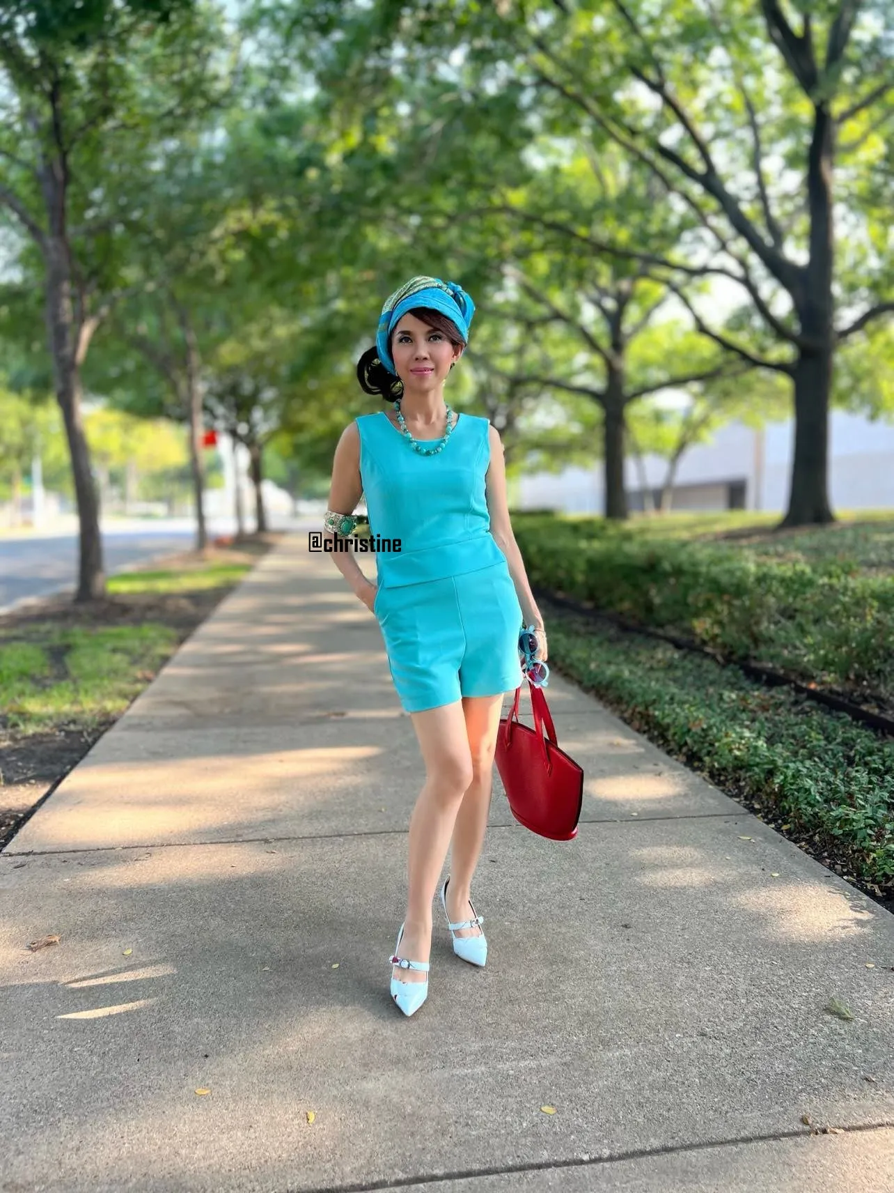 Jackie jumpsuit in Turquoise