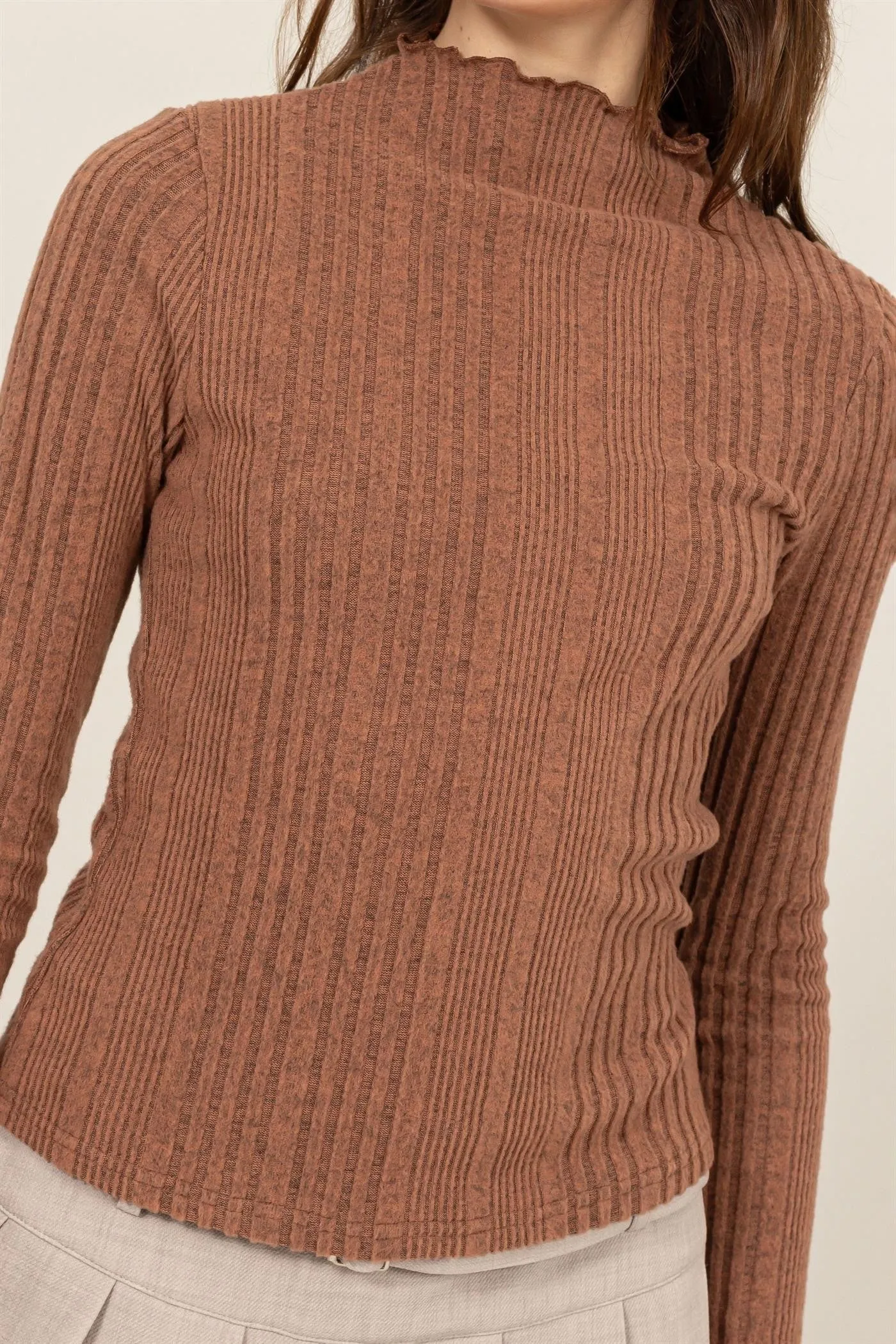 Jr Long Sleeve Turtleneck - Mauve