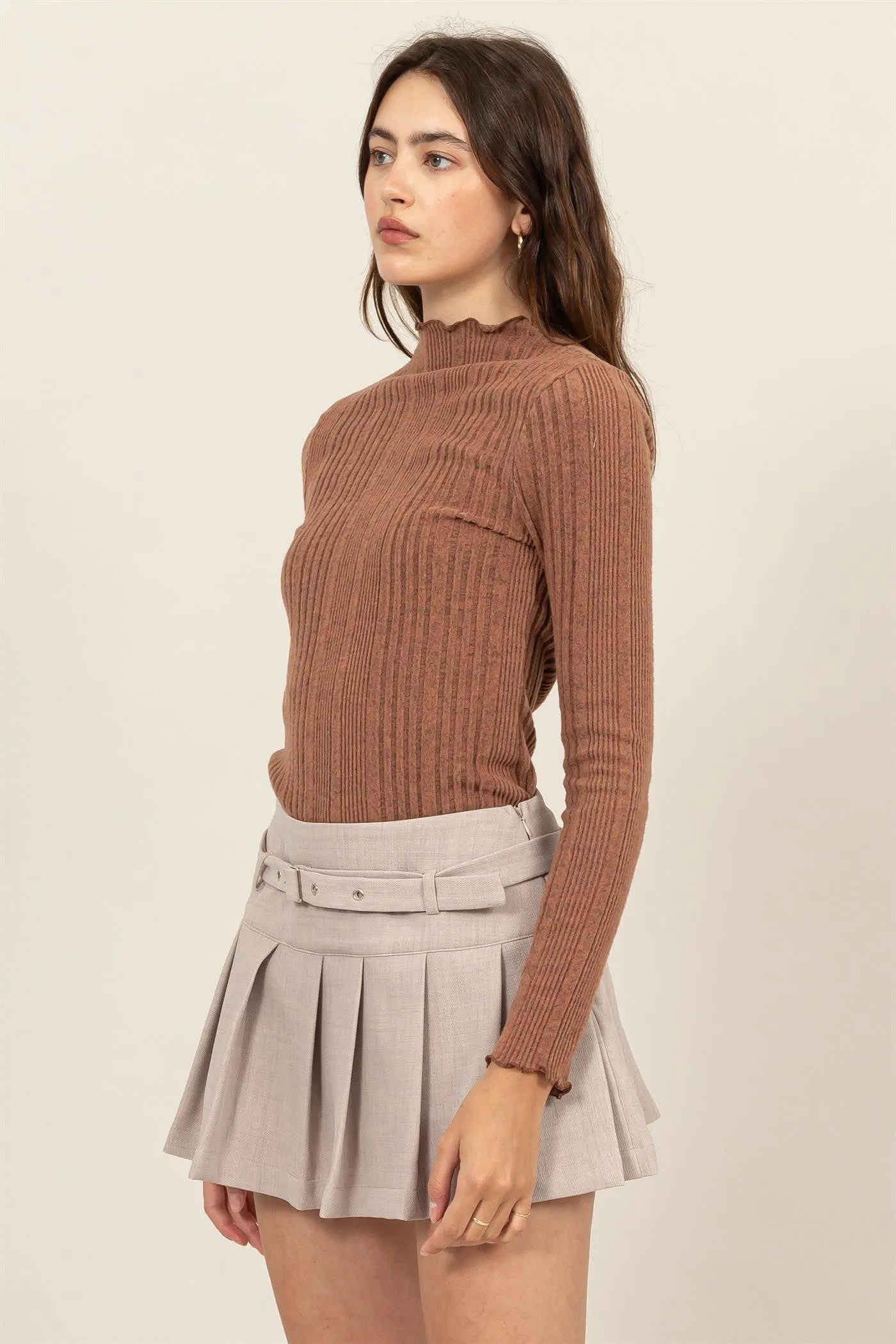 Jr Long Sleeve Turtleneck - Mauve