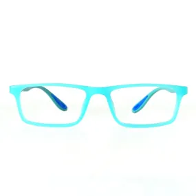 Jubleelens Cyan Full Frame Rectangle Eyeglasses for Kids- 5037