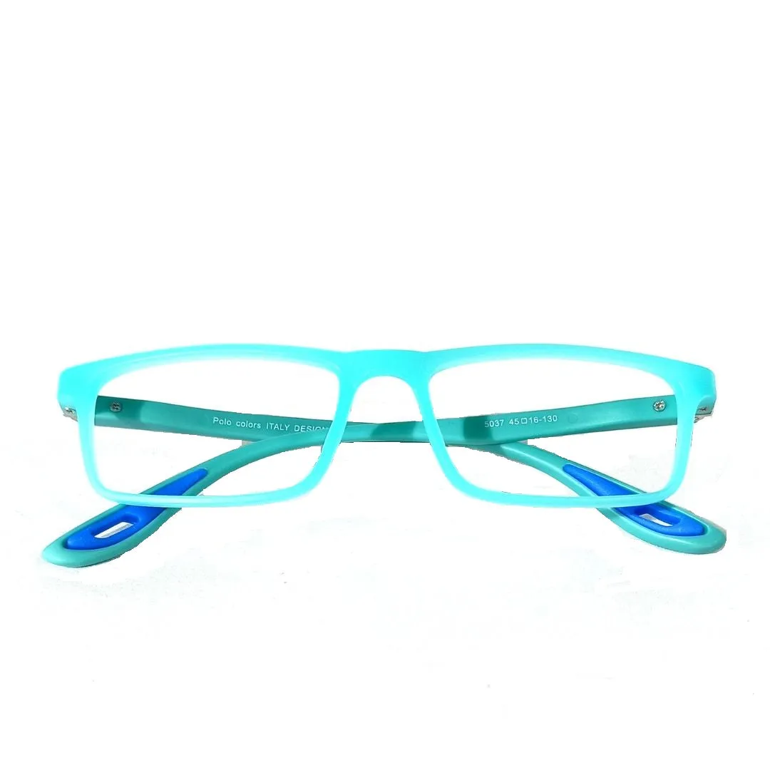 Jubleelens Cyan Full Frame Rectangle Eyeglasses for Kids- 5037