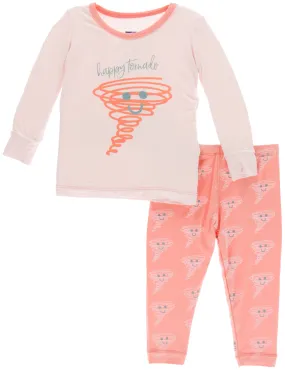 KicKee Pants Macaroon Happy Tornado L/S Pajama Set