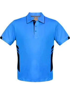 Kids Tasman Polo Cyan/Black