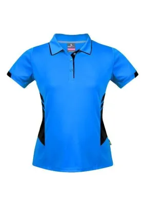 Ladies Tasman Polo Cyan/Black