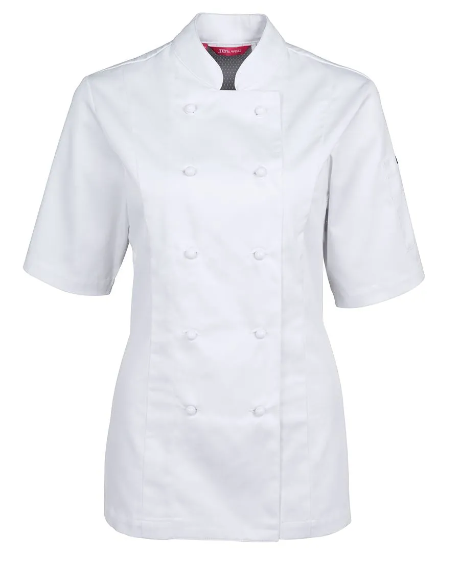 Ladies Vented Chef's Jacket - Short Sleeve