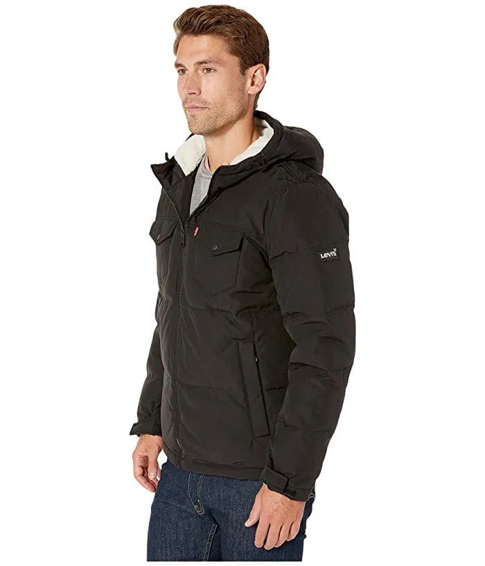 LEVI'S -  Hooded Puffer with Sherpa Lining Jacket