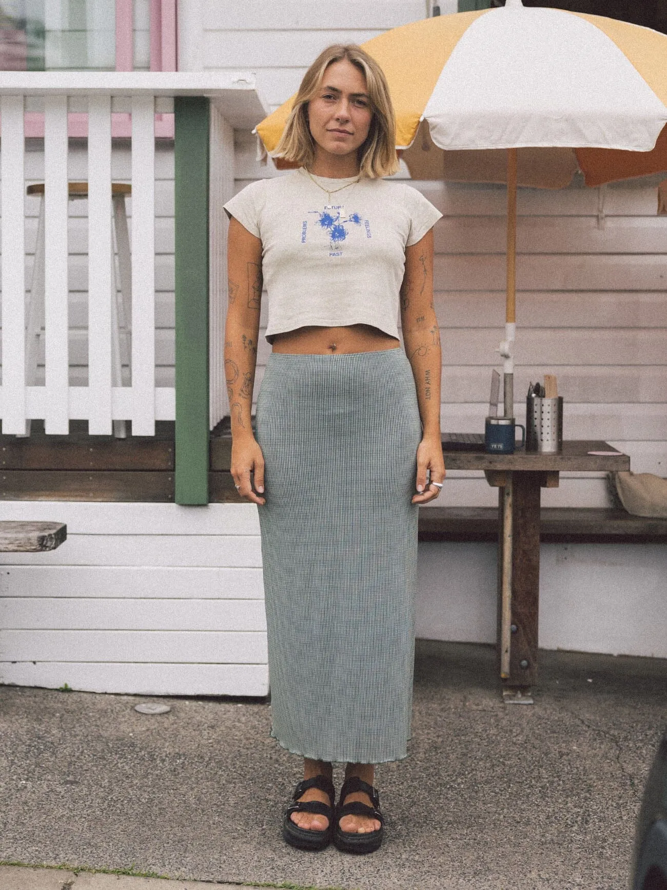 Levitation Mesh Skirt - Pistachio