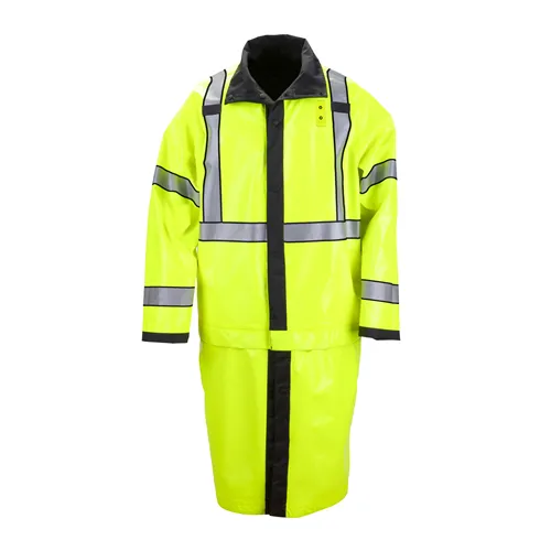 Long Rev Hi-Vis Rain Coat