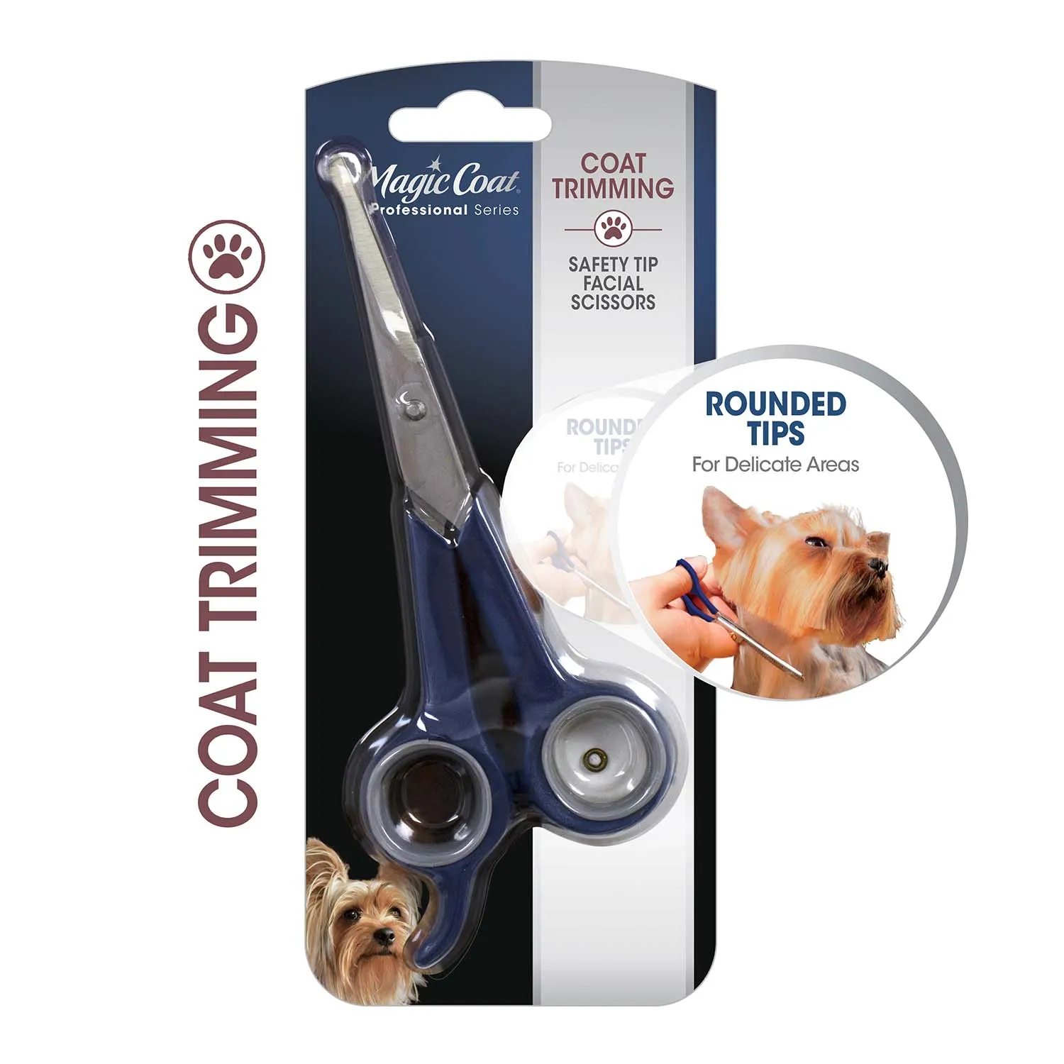 Magic Coat Professional Series Safety Tip Facial Dog Trimming Scissors