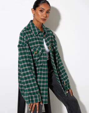 Marcel Shirt in Check Black and Green