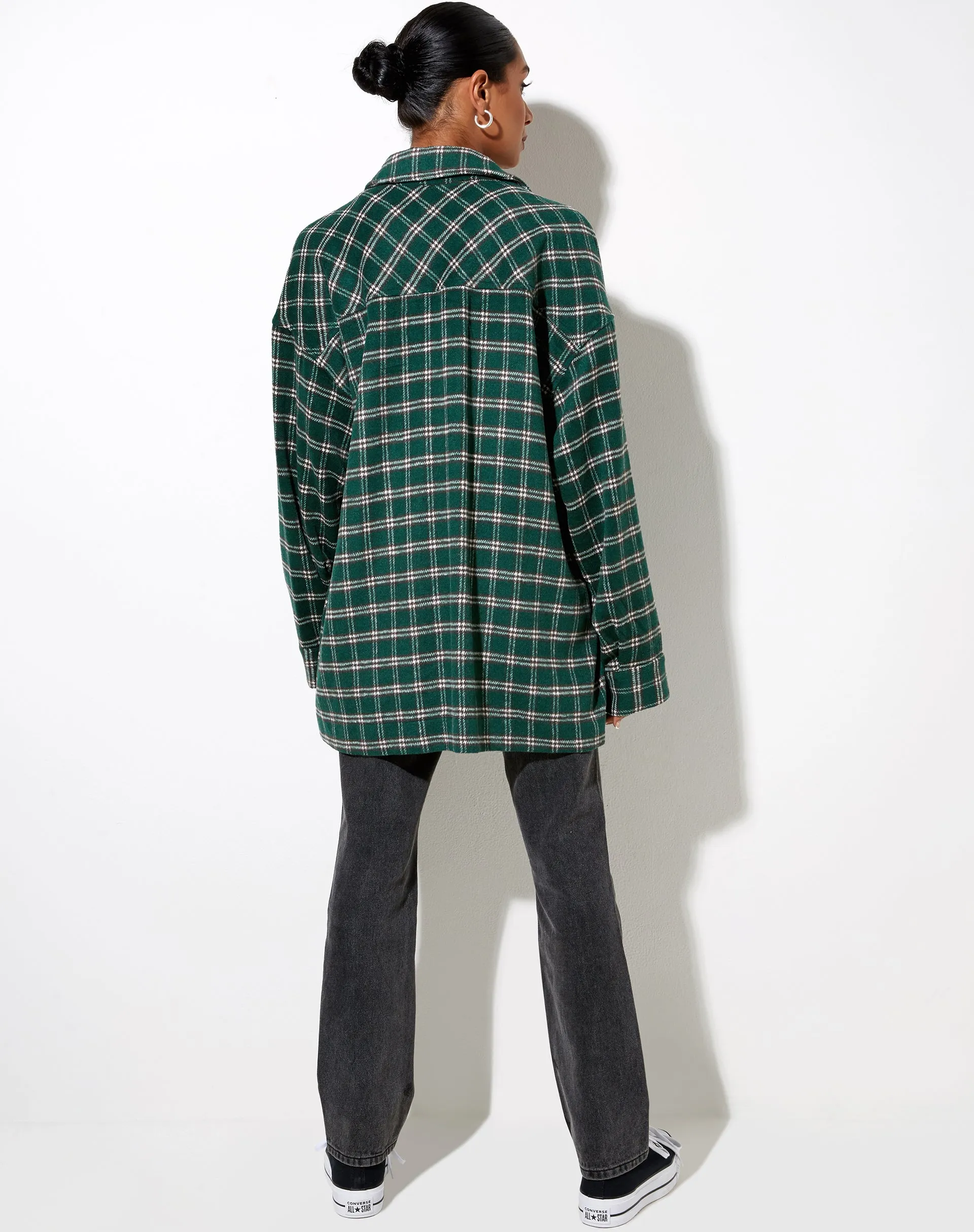 Marcel Shirt in Check Black and Green