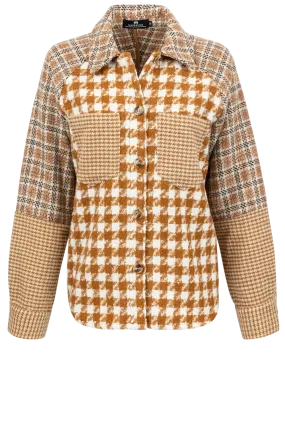 Maverick's Orange Plaid Shacket