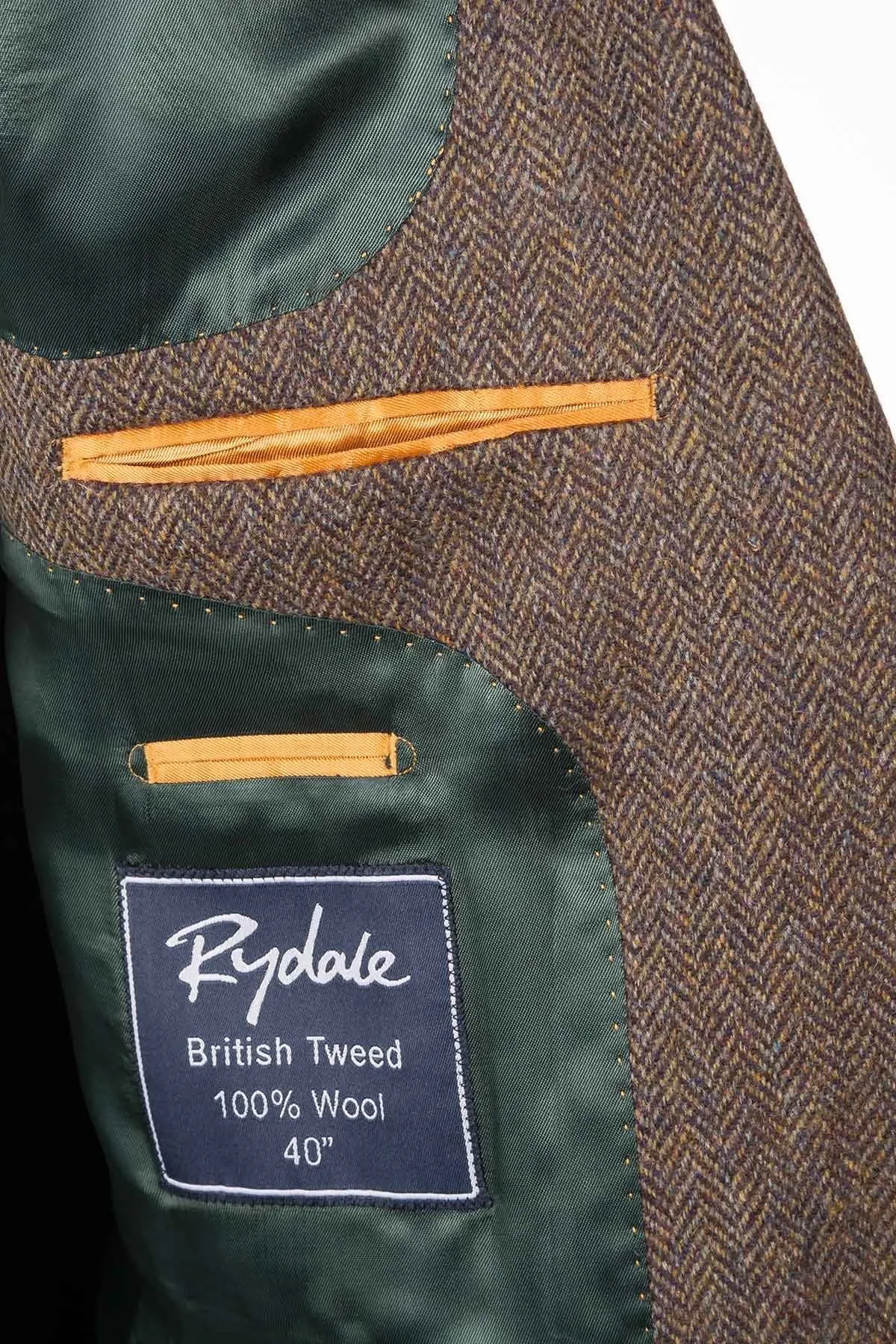 Men's Brown Herringbone Tweed Jacket - Ripley