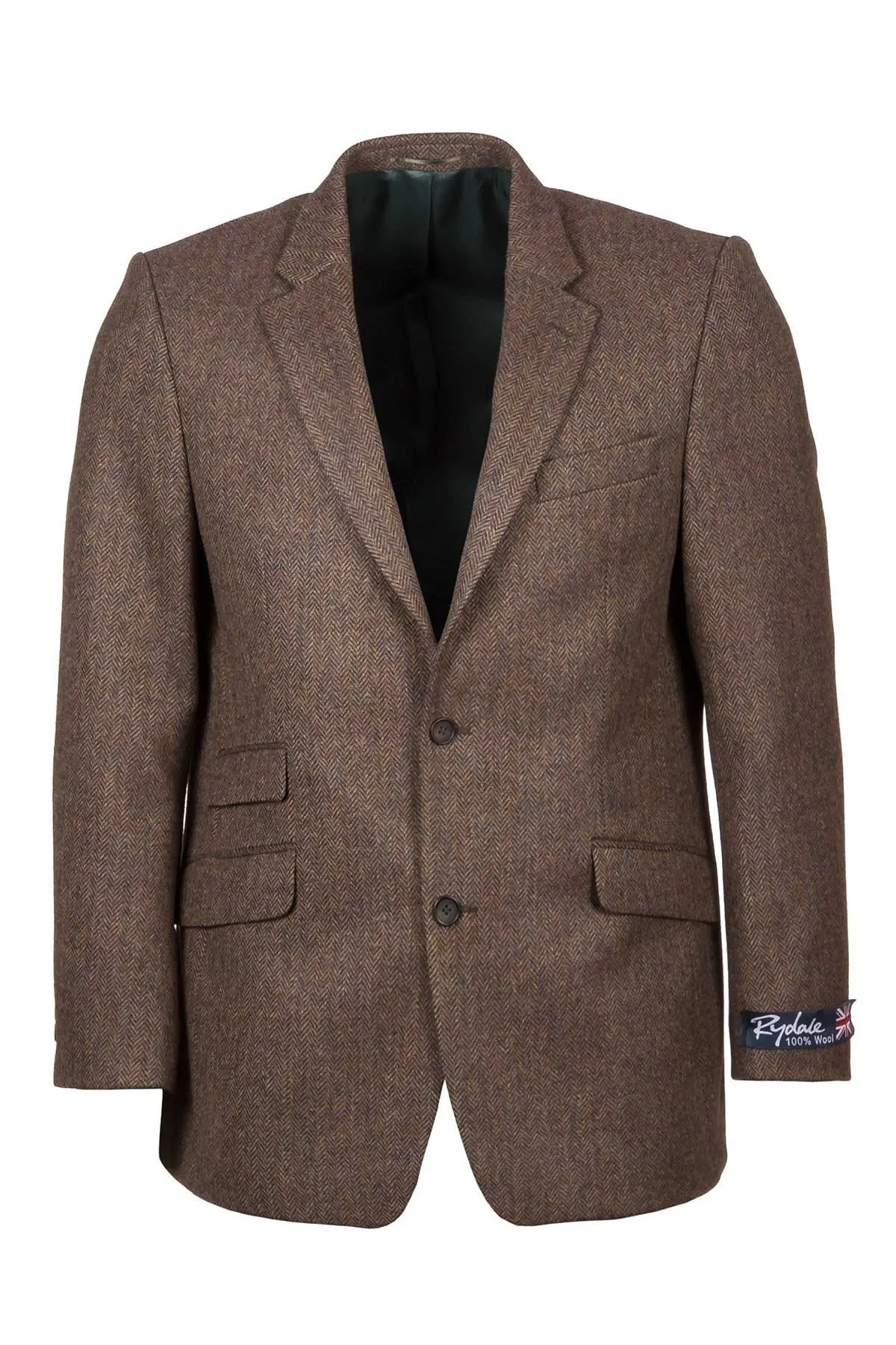 Men's Brown Herringbone Tweed Jacket - Ripley