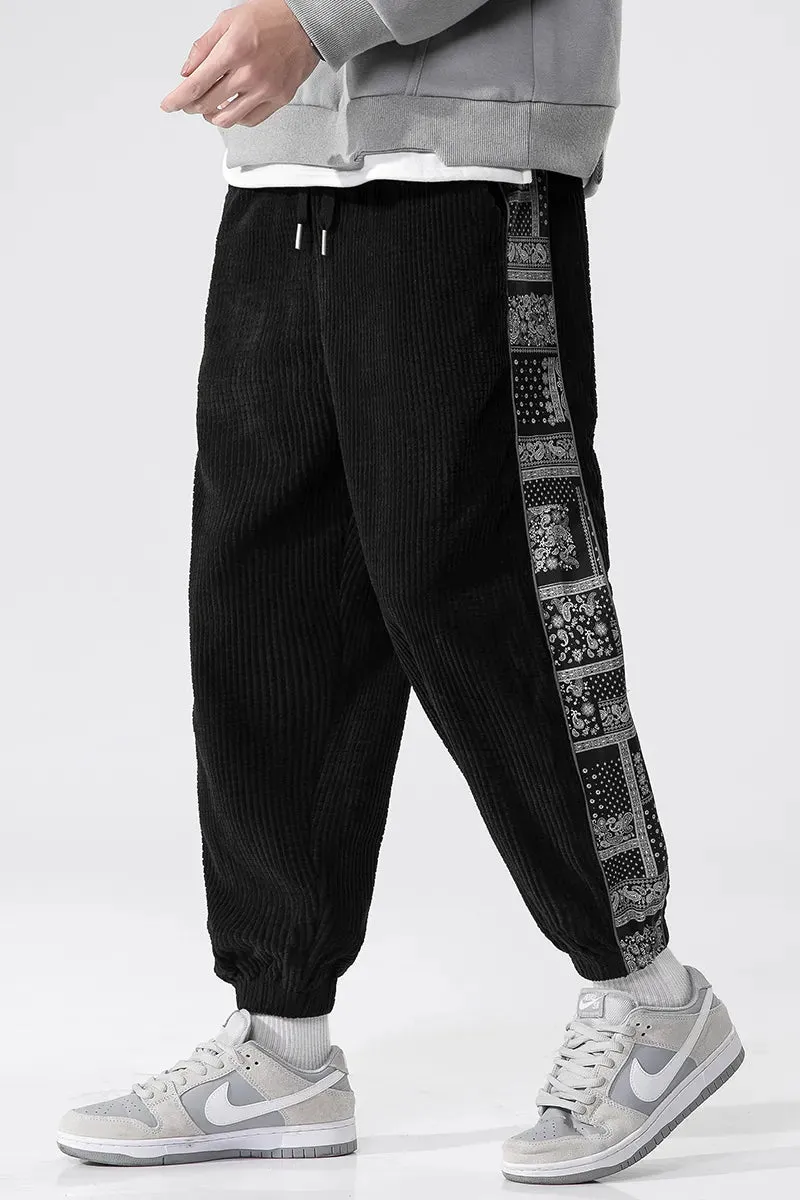 Men's Corduroy Side Pattern Pants